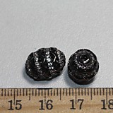 А13 шармик черненный овал D10 с фионит (Скидка 20-50%)